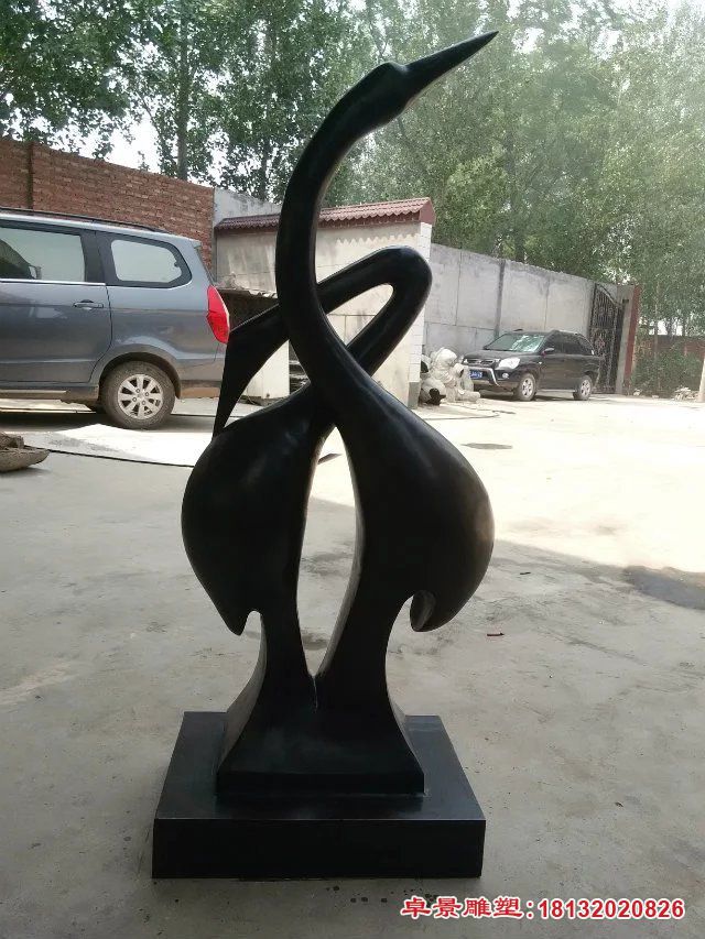抽象动物天鹅铜雕