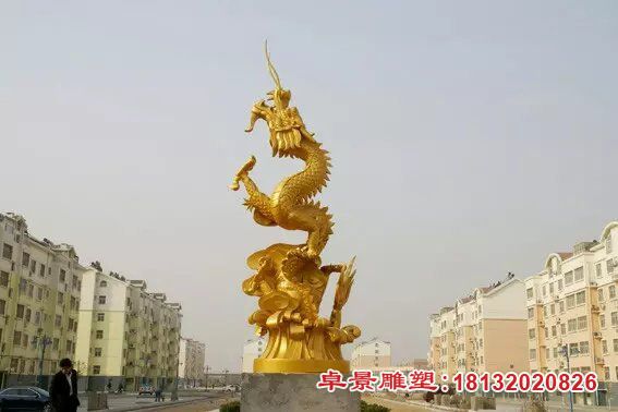 铸铜飞龙雕塑