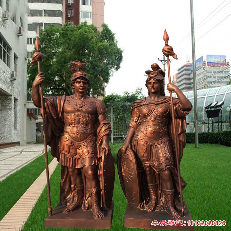 罗马武士欧式西方人物铜雕