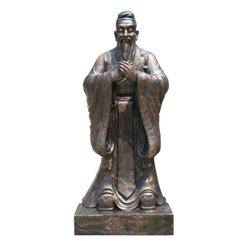 名人孔子古代铜雕