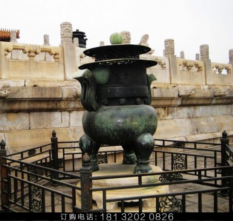 寺庙大型铜雕香炉