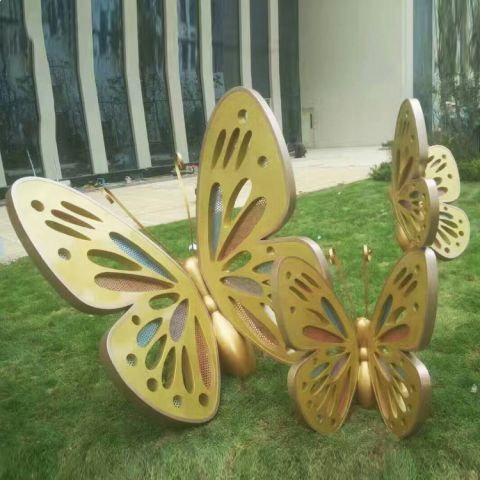 公园铜雕蝴蝶动物