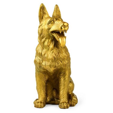 公司十二生肖狗动物铜雕