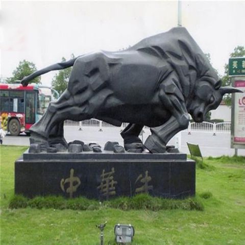 公园动物中华牛铜雕