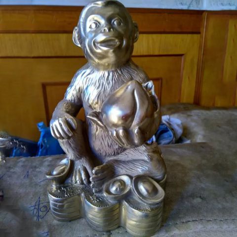 铜雕动物生肖猴雕塑