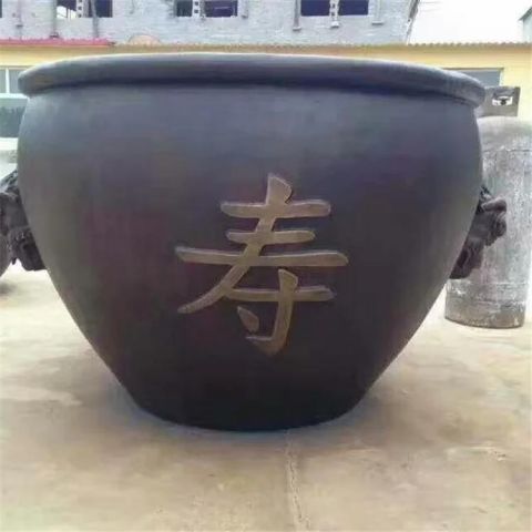 铸铜大型水缸雕塑