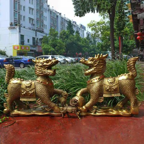 黄铜神兽麒麟雕塑