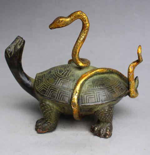 青铜动物玄武雕塑