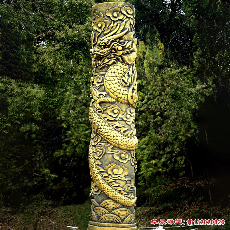 铜雕龙柱 (5)