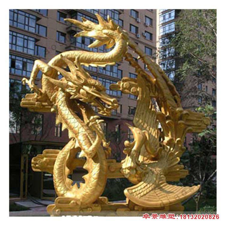 大型广场铜雕神兽龙 (2)