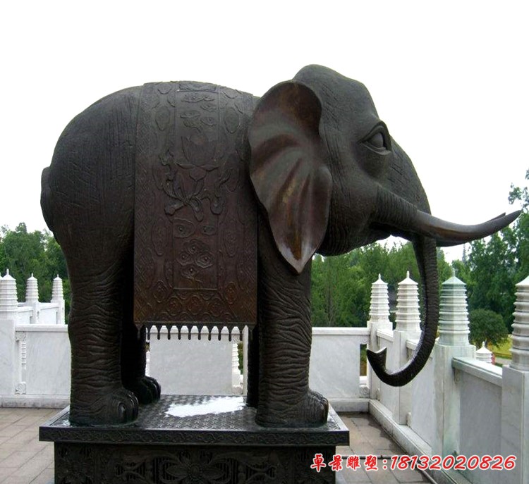 非洲象铜雕