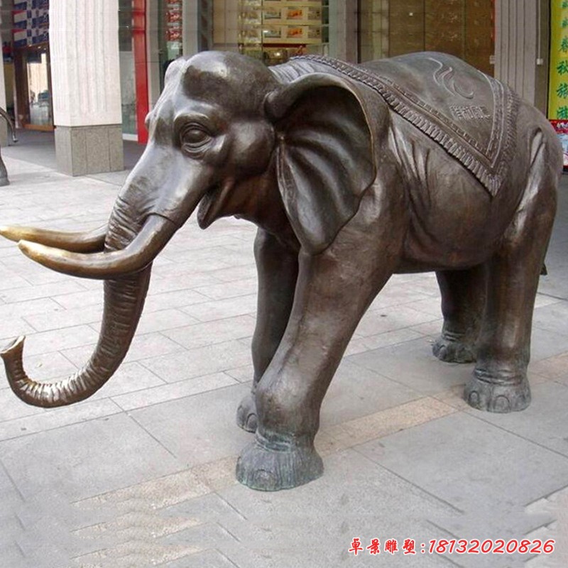 大门铜雕大象