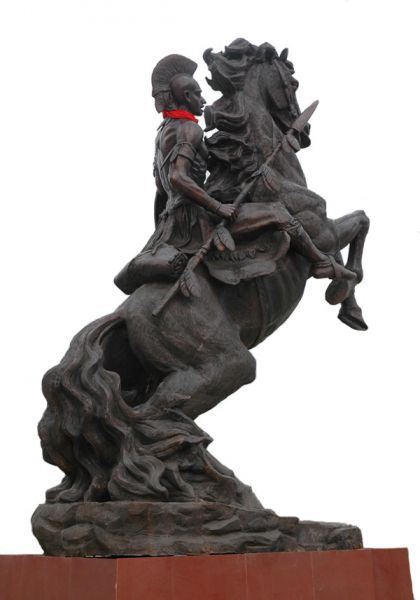 战士与马 铸铜雕塑