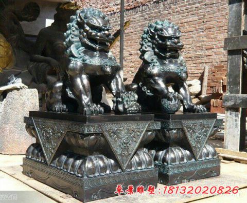 天安门狮子铜雕塑