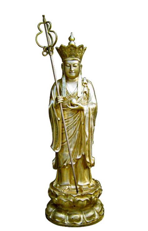 立式地藏王菩萨铜雕