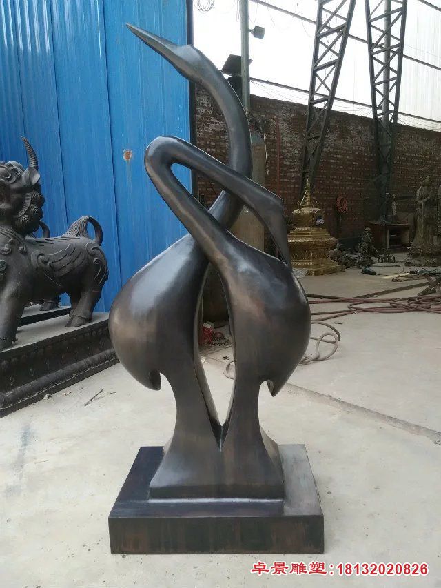 抽象仙鹤铜雕