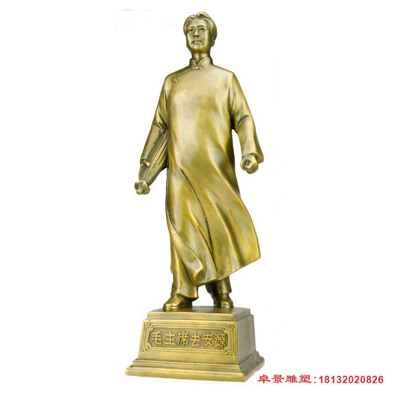 铸铜青年时期毛主席雕塑