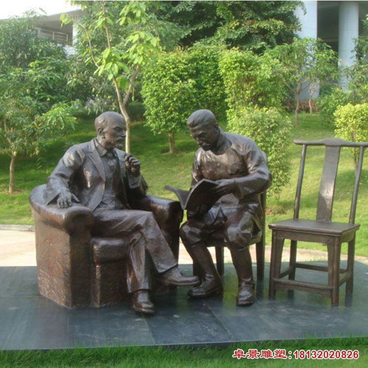 铜雕列宁和斯大林雕塑