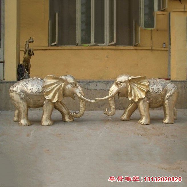 铸铜招财大象雕塑