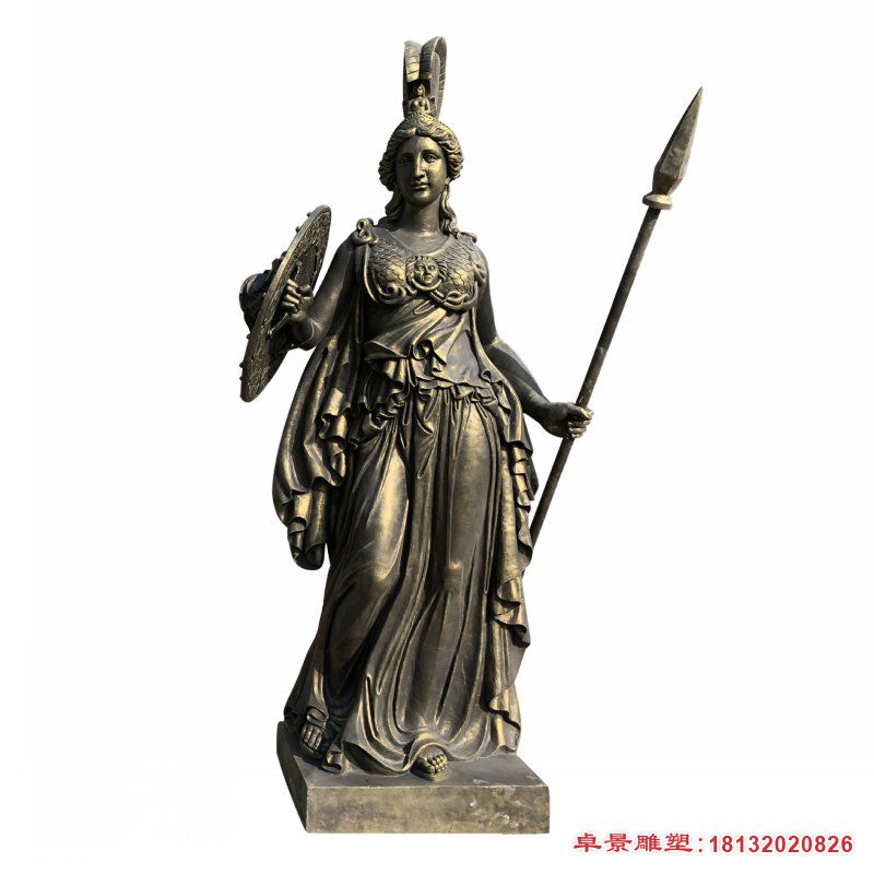 希腊神话智慧女神雅典娜铜雕