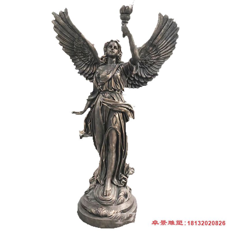 公园西方天使铜雕