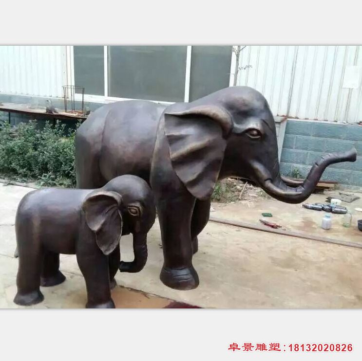 铸铜公园大象雕塑