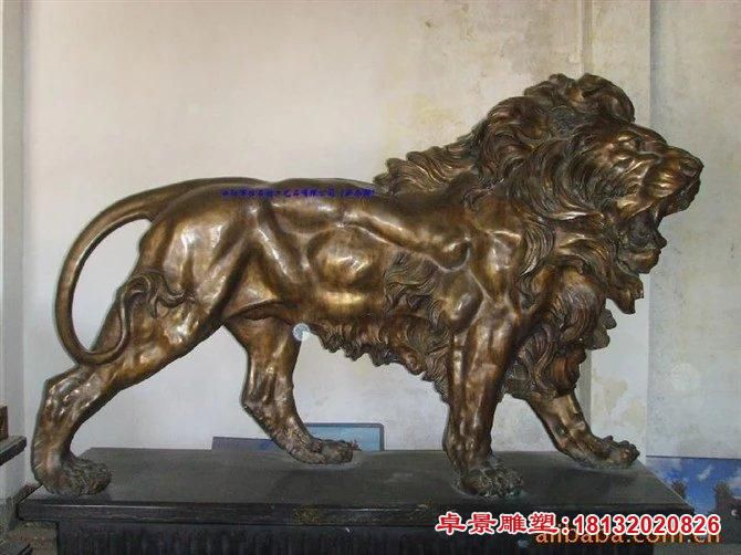 铜雕西洋狮子