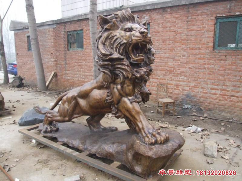 狮子动物铜雕