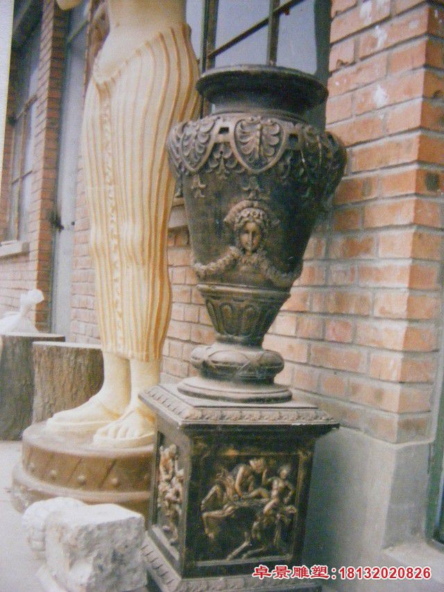 欧式花盆铜雕