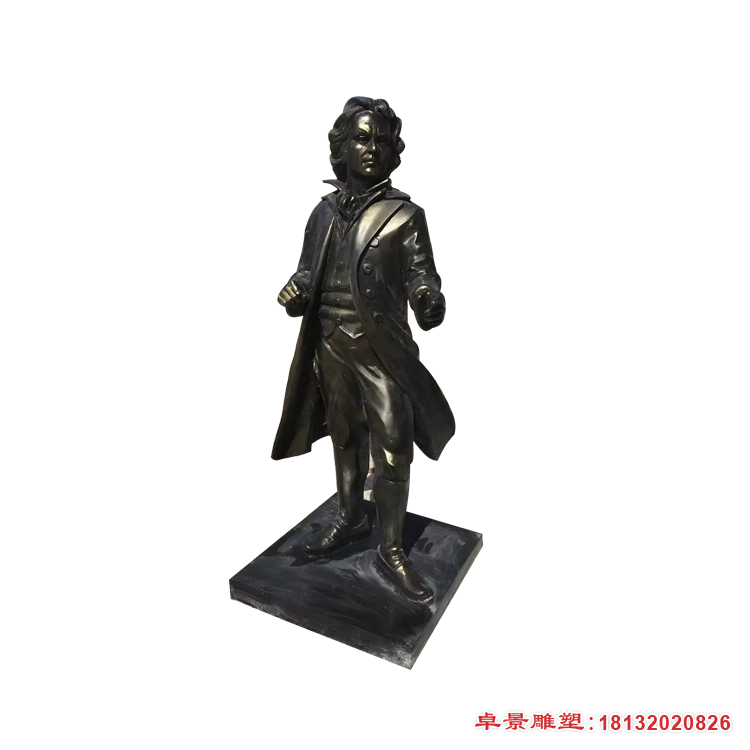 西方音乐家贝多芬铜雕
