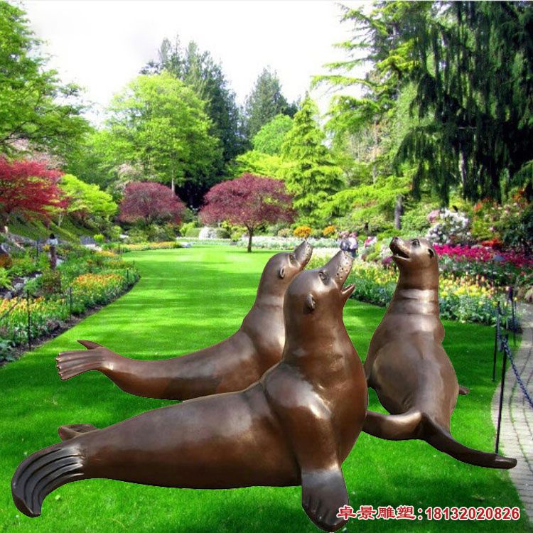 海狮动物铜雕