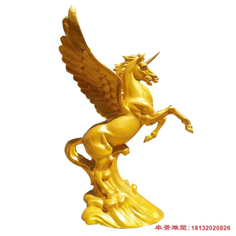 西方神话独角兽铜雕