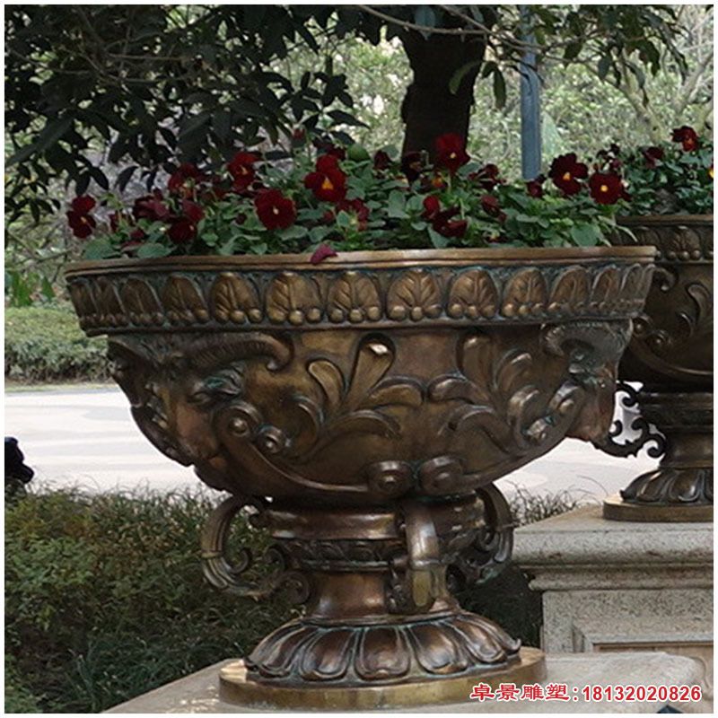 花盆铜雕