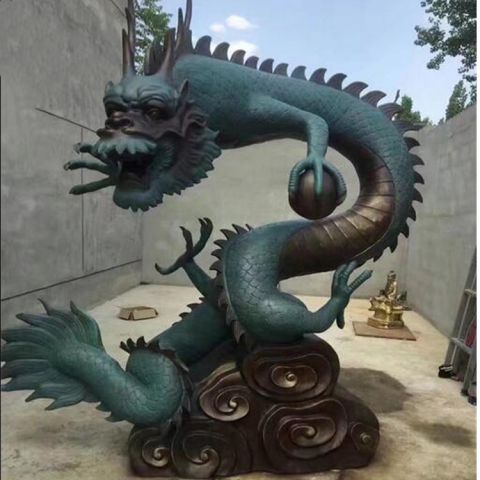 青铜中国龙雕塑