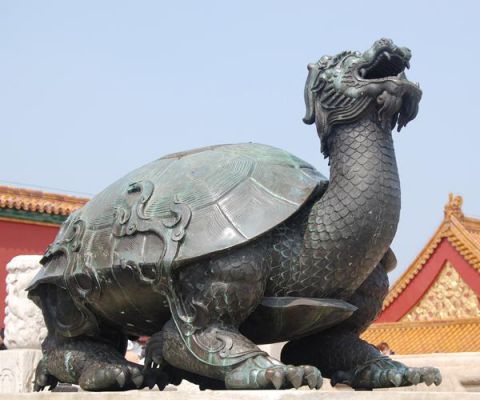 广场龙龟铜雕