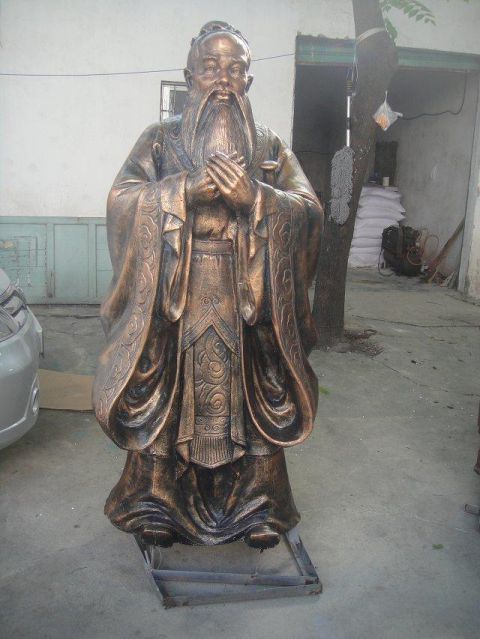 孔子铸铜雕塑