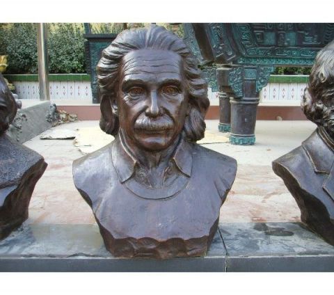爱因斯坦胸像铜雕