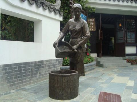 茶文化人物铜雕