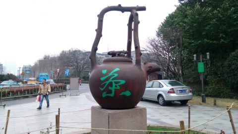 茶壶铜雕