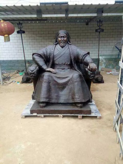 成吉思汗名人铜雕