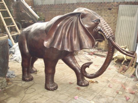 招财大象铜雕