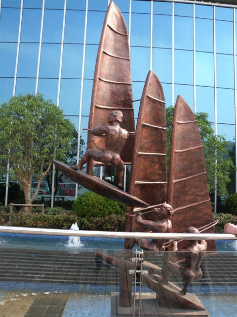帆船铜雕