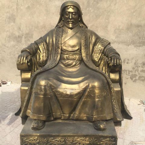 成吉思汗古代人物铜雕