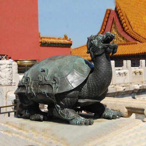 龙龟青铜雕塑 