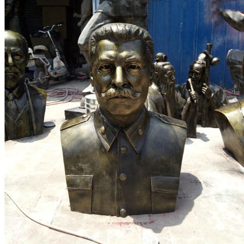 斯大林胸像铜雕 