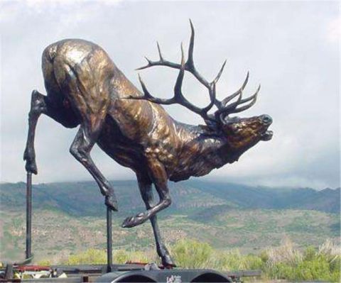 驯鹿铜雕动物