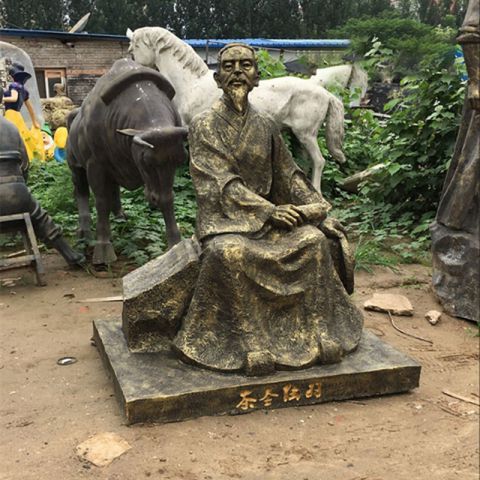 茶神陆羽铜雕