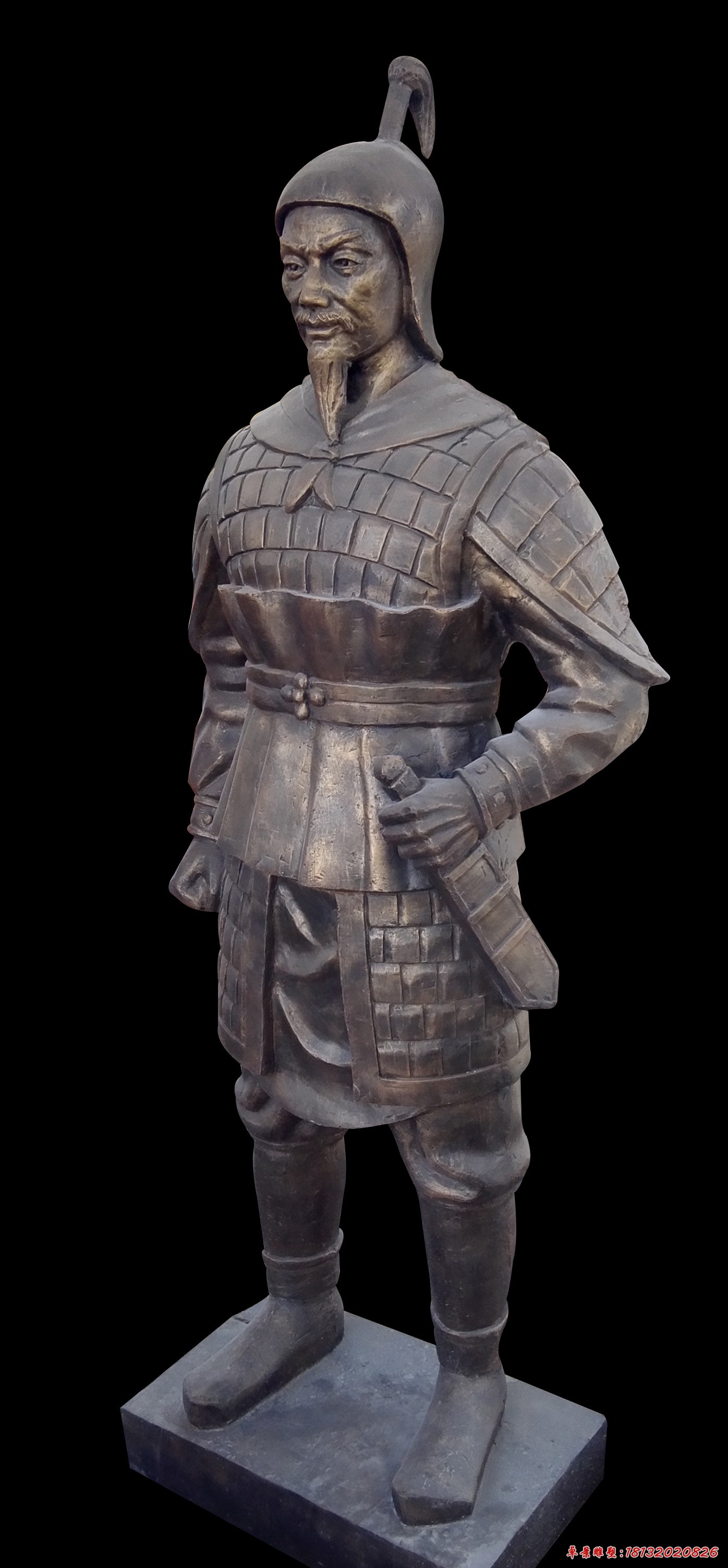 古代士兵铜雕