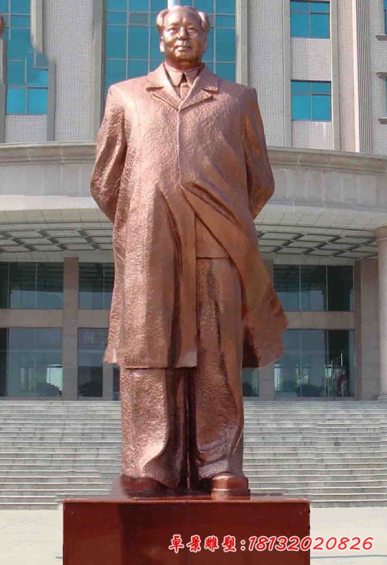校园毛主席铜像