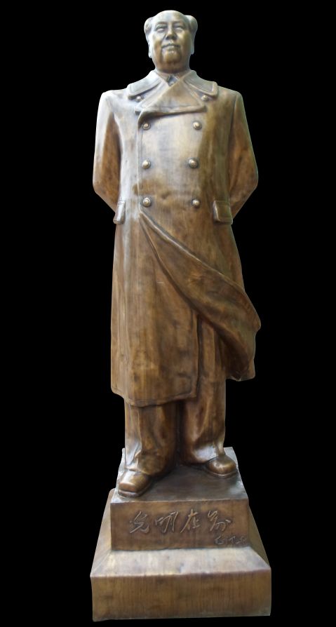 站立的毛主席铜雕像